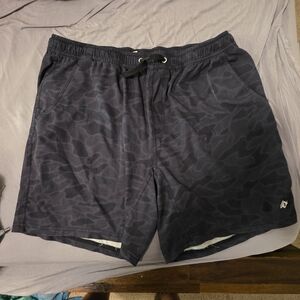 BURLEBO Men's Athletic Shorts - Black Camo